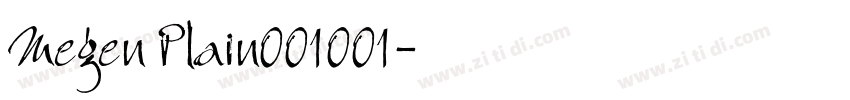 Megen Plain001001字体转换